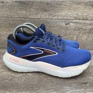 Brooks Glycerin 21 Running Shoes Womens 8.5 Blue Icy Pink Athletic Gym Sneakers